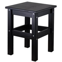 Табурет деревянный Одвар 33х33 см из массива сосны, черный