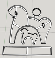 Лошадка 3D на колесах №3