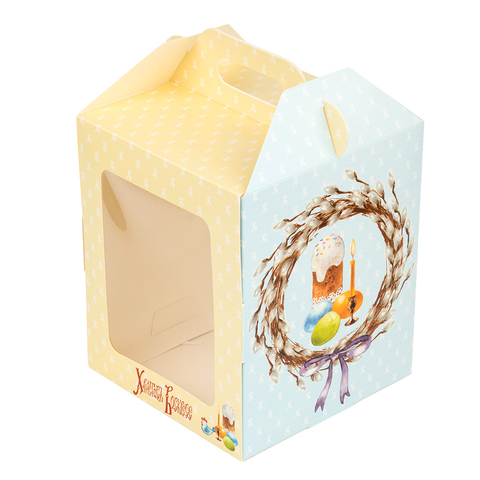 Коробка для кулича с окном 