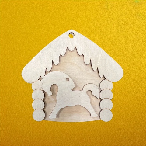 домик 10,5*10см , фанера