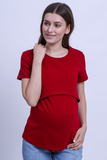 Футболка для беременных и кормящих 10590 бордовый
