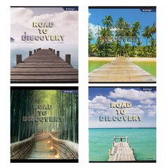 
          Тетрадь 36 л., А5, клетка, Alingar "Nature", скрепка, второй блок 60г/м2, мелованный картон (стандарт), 4 дизайна в пленке т/у