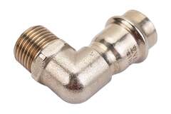 Угольник Valtec 90° с нар.р. нерж. сталь 18х1/2