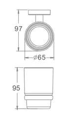 Подстаканник одинарный HAIBA HB8606 хром