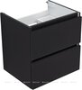 Aquanet 367324 Тумба с раковиной Вега 2.0 50 (Ирис T) 2 ящ. цв. черный (367324)