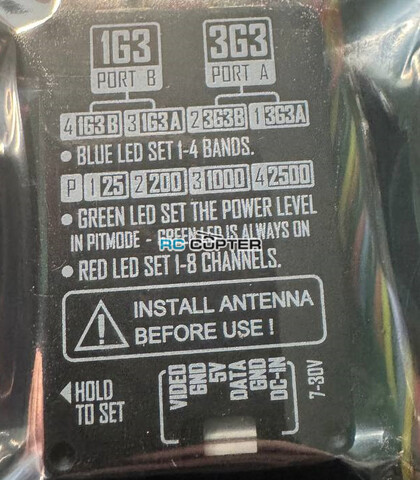 Видеопередатчик FPV RushFPV 1.3G/3.3G Dual-Band VTX 2.5 W