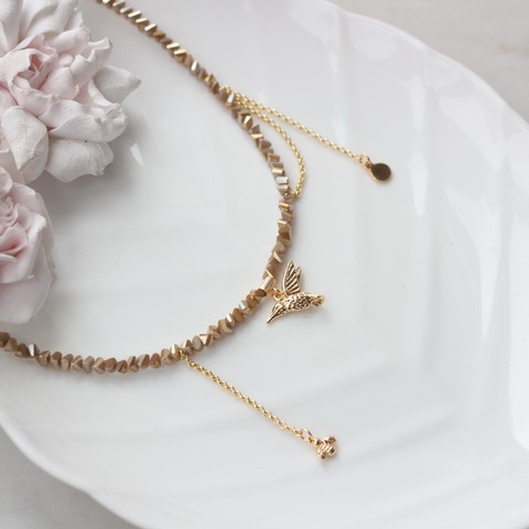 Набор для создания колье (в золотом цвете), НАБ024