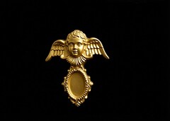 Силиконовый молд № 2049 рамка с ангелом под маленькую камею