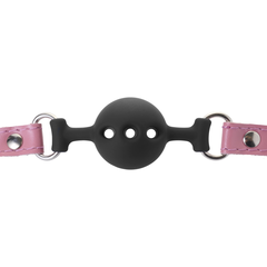 Кляп Crazy Handmade 3.8 см с розовыми ремнями