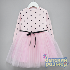 Платье (пояс, сетка, «горошек»)