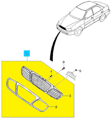РЕШЕТКА РАДИАТОРА LANOS, CHANCE, SENS ARIRANG УНИВЕРСАЛЬНАЯ