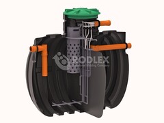 Станция биологической очистки BioBox Aero 20 Родлекс 10000 л./ самотечный сброс / компрессорный аэрация (2400x3500x3000см;440кг;) - арт.559798