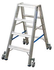 Двухсторонняя стремянка STABILO с роликами 2х5 ступ. (124838)