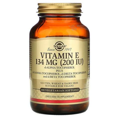 Solgar, Naturally Sourced Vitamin E, 200 IU, 100 Vegetarian Softgels
