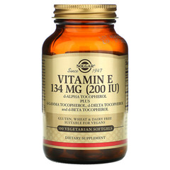 Solgar, Naturally Sourced Vitamin E, 200 IU, 100 Vegetarian Softgels