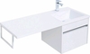 Aquanet 239209 Тумба с раковиной Токио 110 R подвесная 1 ящик цвет белый глянец (239209)