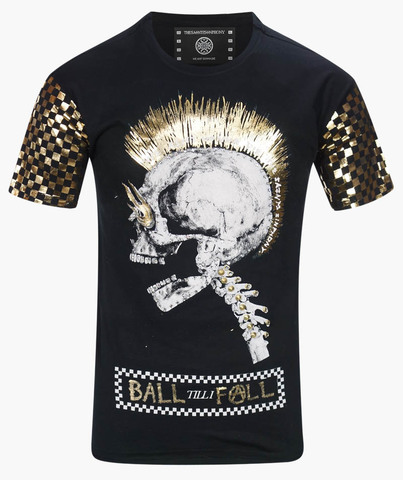 The Saints Sinphony | Футболка мужская PUNK MOHAWK SKULL TS3109 перед