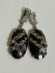 Сапфир (серьги из серебра)