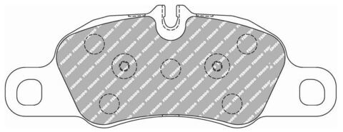 FCP4805H Тормозные колодки дисковые спортивые DS2500