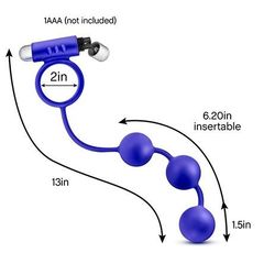 Синее эрекционное кольцо с анальным стимулятором Penetrator - 