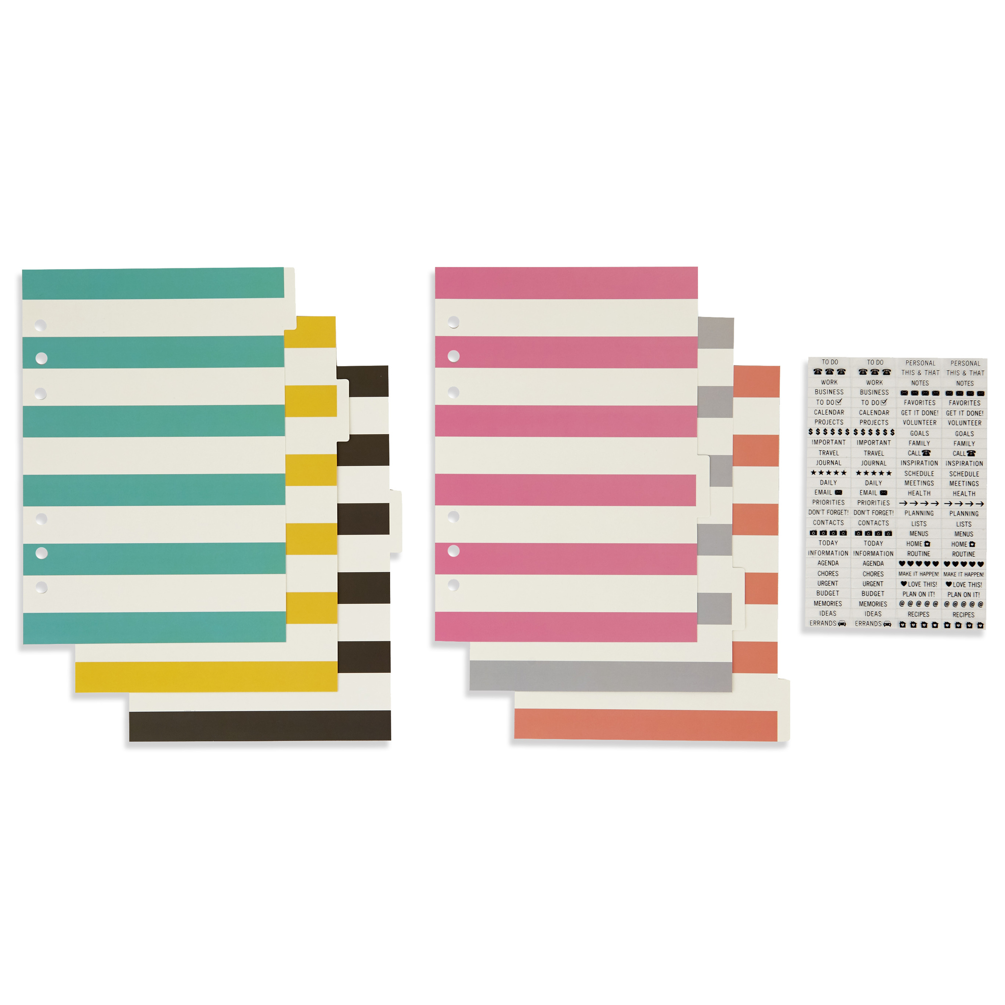 Комплект разделителей с наклейками  для планнера  - A5 BASIC DIVIDERS