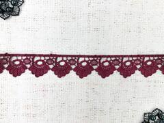 Кружево плетеное, ш. 3 см, сливовый