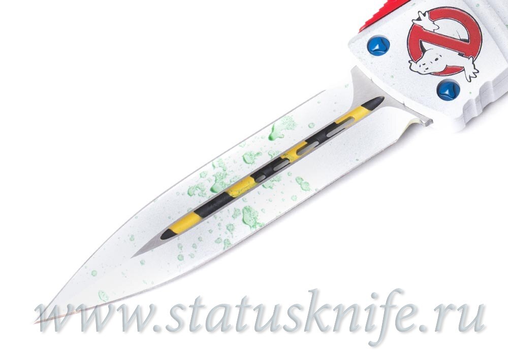 Нож Microtech Combat Troodon 142-1GBS Ghostbuster Slime White
