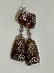 Сапфир (серьги из серебра)