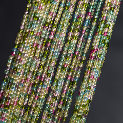 Зеленая турмалиновая шпинель синтетическая, 3мм, шар, микроогранка