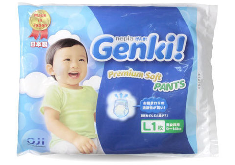 Пробник подгузников-трусиков GENKI (9-14кг) L, шт