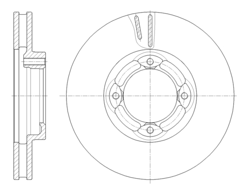 Диск тормозной вентилируемый G-brake  GR-20557