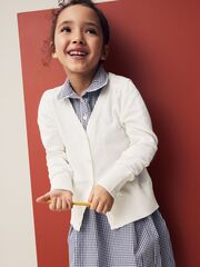 Кардиган школьный для девочки Next Q77-119, Кремовый