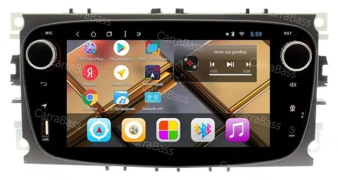 Магнитола для Ford овальная (чёрный) Android 8.1 2/32GB модельCB3197T8