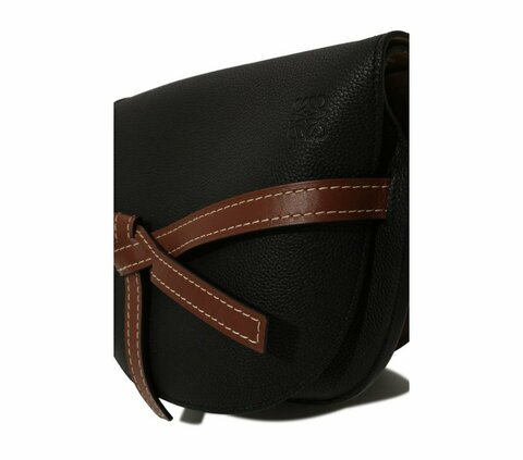 Кожаная сумка Loewe Gate черный