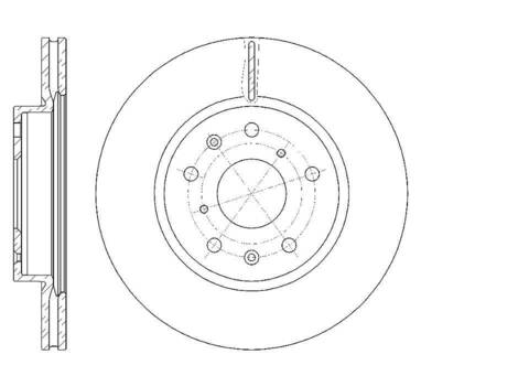 Диск тормозной вентилируемый G-brake  GR-20656