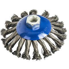 Кордщетка для МШУ радиальная с наклоном витая ПРАКТИКА 115 мм М14  (773-347)