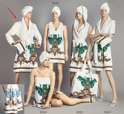 Халат махровый Luna di Giorno 2220 aqua