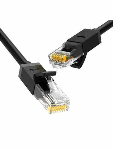 Кабель сетевой  UGREEN NW102 (20158) Cat 6 8-Core U/UTP Ethernet Cable, 0,5м, черный