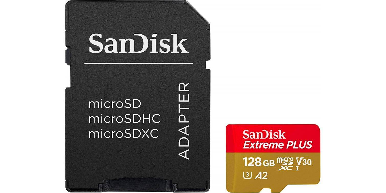 МicroSDXC 128GB SanDisk microSDXC Class 10 UHS-I A2 C10 V30 U3 Extreme Plus