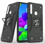 Противоударный чехол Strong Armour Case с кольцом для Honor 9X / Huawei P Smart Z (Черный)