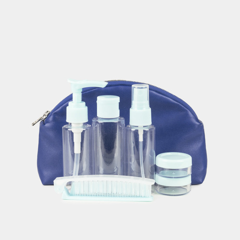 Косметичка Nuage из кожи ягненка, синего цвета