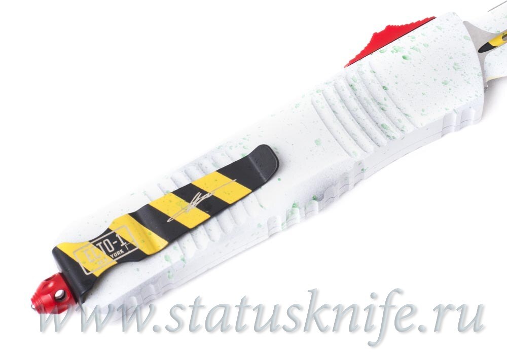 Нож Microtech Combat Troodon 142-1GBS Ghostbuster Slime White