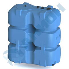 Емкость прямоугольная для дизельного топлива со сливом Анион 1500 л. прямоугольная (1500x750x1710см;синий) - арт.559440