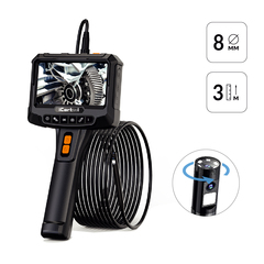 iCartool (IC-VC700R-3) Видеоэндоскоп промышленный с вращением камеры, экран 5", 2 камеры 2Мп, 1920х1080, 3м, 8мм зонд