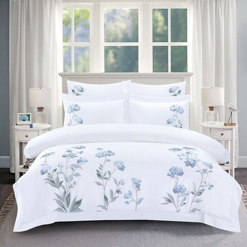 Постельное белье 2 спальное евро Asabella 2258-6 с вышивкой