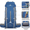 Картинка рюкзак туристический Nevo Rhino 15083UP-70L Blue - 4