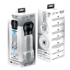 Набор PowerBlow & Feel Pocket Stroker Crystal: мастурбатор и интерактивная насадка - 