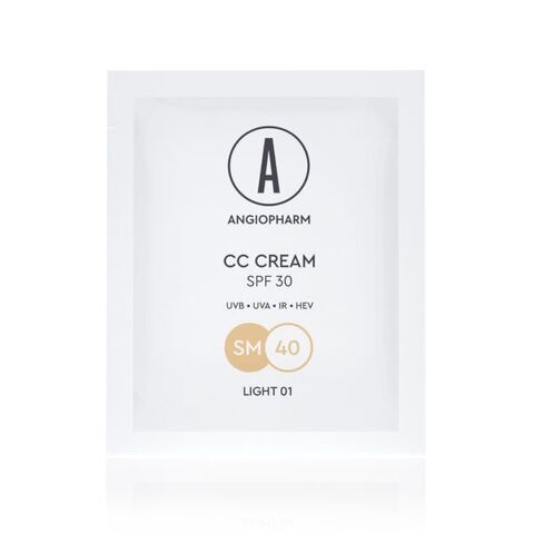 ANGIOPHARM CC-КРЕМ SPF 30, 01 Light, 3 МЛ | CC CREAM SPF30