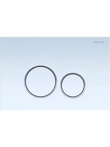 Aquatek PNS-0000011 PNS-0000011 (005AQ) Панель смыва Белая ободок хром для INSP-0000001 Pneumo S (клавиши квадрат)