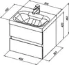 Aquanet 259005 Тумба с раковиной Беркли 50 белый глянец/дуб рошелье (259005)